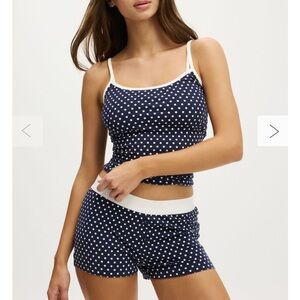 Cotton On Navy and White Polka Dot Pajama Set